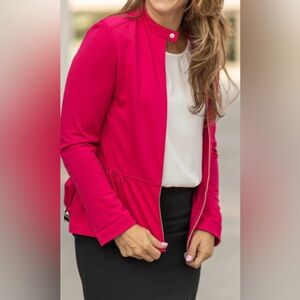 Tristan Peplum Pink Jacket